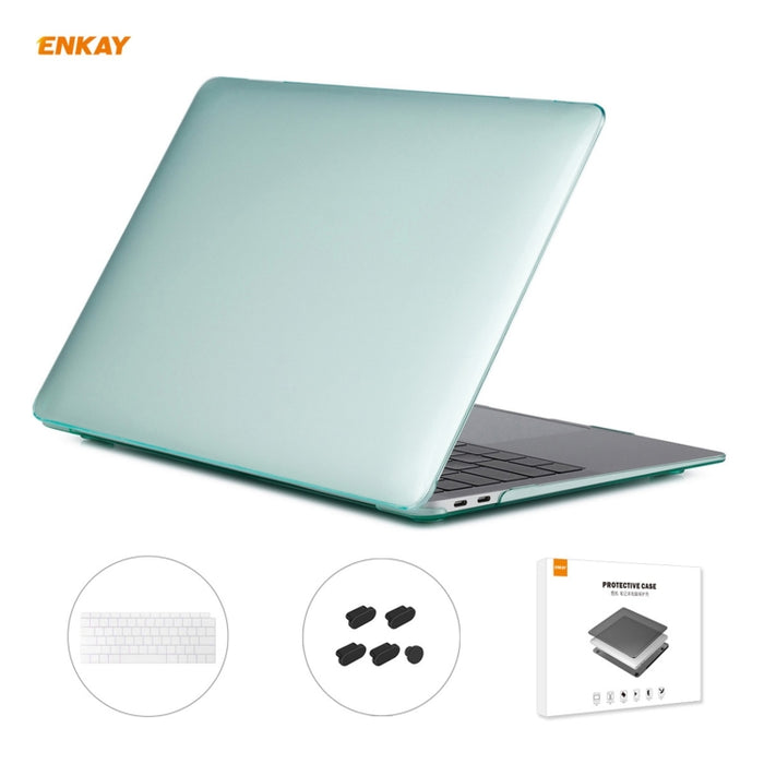 ENKAY 3 en 1 Crystal Laptop Funda protectora + Versión de EE. UU. Película de teclado TPU + Juego de tapones antipolvo para MacBook Air 13.3 pulgadas A1932 (2018), For MacBook Air 13.3 inch A1932 (2018)