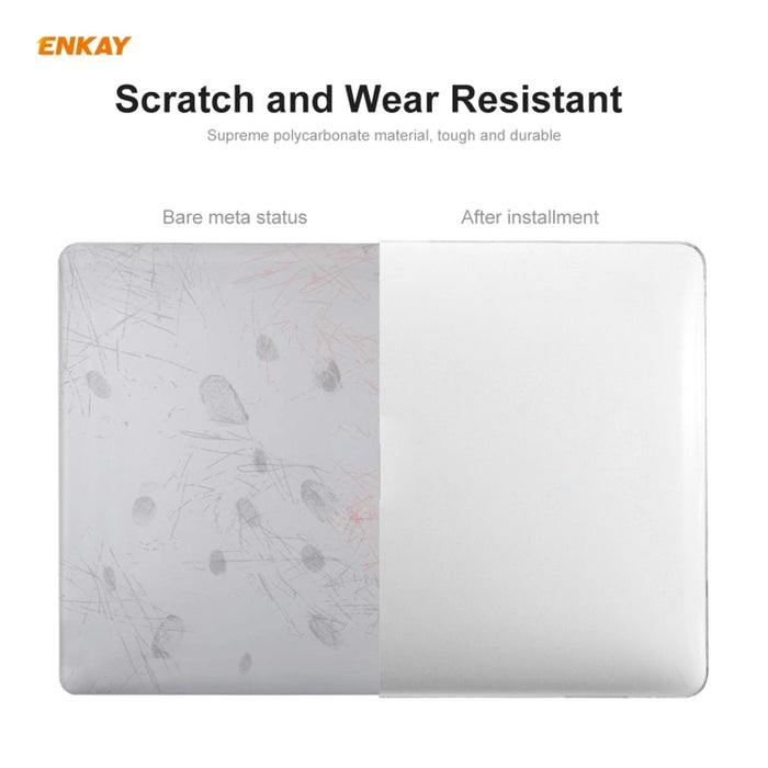 ENKAY 3 en 1 Crystal Laptop Funda protectora + Versión de EE. UU. Película de teclado TPU + Juego de tapones antipolvo para MacBook Air 13.3 pulgadas A1932 (2018), For MacBook Air 13.3 inch A1932 (2018)