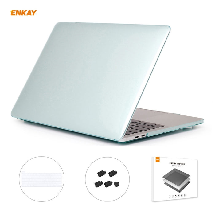 ENKAY 3 en 1 Crystal Laptop Funda protectora + Versión de EE. UU. Película de teclado TPU + Juego de tapones antipolvo para MacBook Pro 16 pulgadas A2141 (con barra táctil), For MacBook Pro 16 inch A2141 (with Touch Bar)