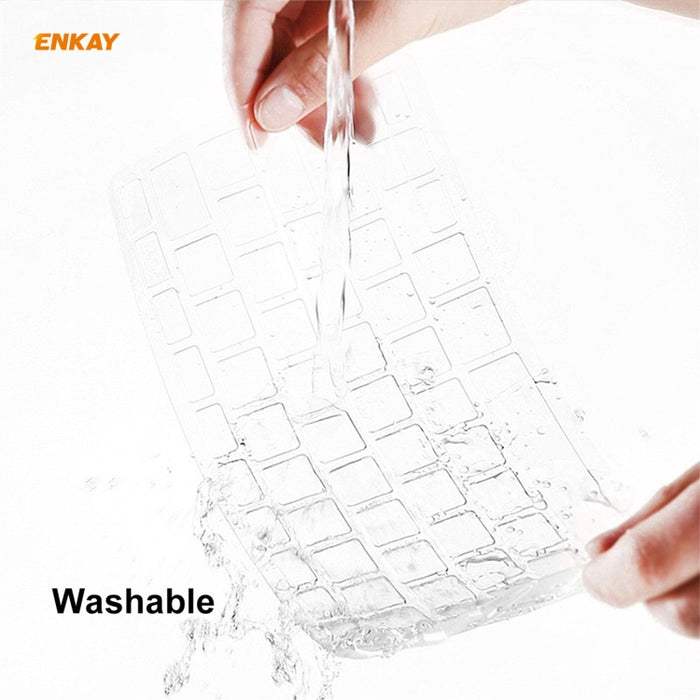 ENKAY 3 en 1 Crystal Laptop Funda protectora + Versión de EE. UU. Película de teclado TPU + Juego de tapones antipolvo para MacBook Pro 16 pulgadas A2141 (con barra táctil), For MacBook Pro 16 inch A2141 (with Touch Bar)