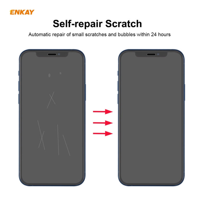 2 uds ENKAY Hat-Prince 0,1mm 3D Protector de pantalla completa película de hidrogel a prueba de explosiones, For iPhone 12 mini, For iPhone 12 / 12 Pro, For iPhone 12 Pro Max