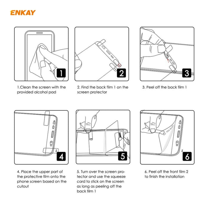 2 uds ENKAY Hat-Prince 0,1mm 3D Protector de pantalla completa película de hidrogel a prueba de explosiones, For iPhone 12 mini, For iPhone 12 / 12 Pro, For iPhone 12 Pro Max