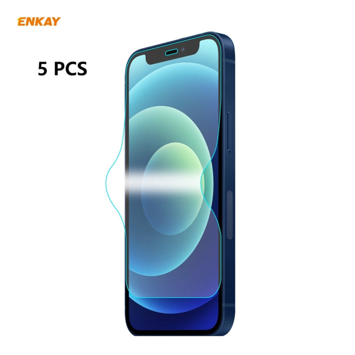 5 PCS ENKAY Hat-Prince 0.1mm 3D Protector de pantalla completa Película de hidrogel a prueba de explosiones, For iPhone 12 mini, For iPhone 12 / 12 Pro, For iPhone 12 Pro Max
