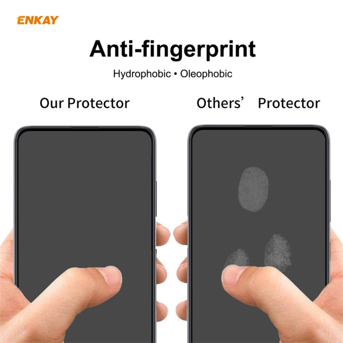 2 PCS ENKAY Hat-Prince Full Glue 0.26mm 9H 2.5D Película de cobertura total de vidrio templado, For Xiaomi Redmi K40 / K40 Pro(+), For Xiaomi Redmi Note 9T, For Xiaomi Redmi 9T, For Samsung Galaxy F62