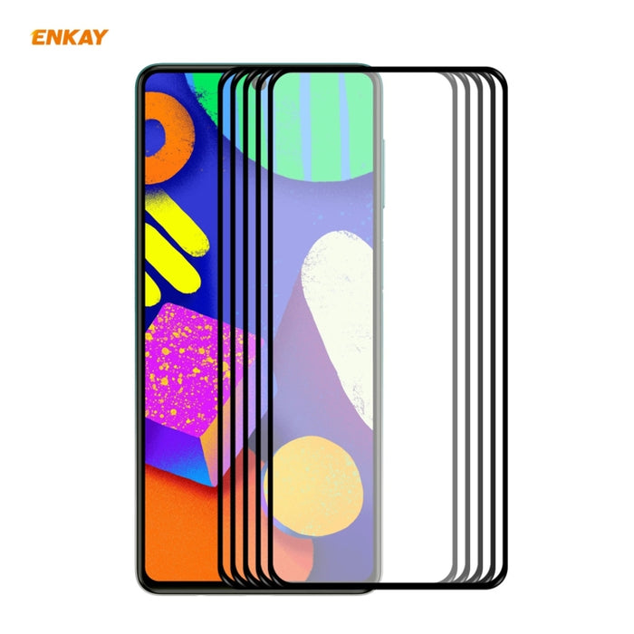 5 PCS ENKAY Hat-Prince Full Glue 0.26mm 9H 2.5D Película de cobertura total de vidrio templado, For Xiaomi Redmi K40 / K40 Pro(+), For Xiaomi Redmi Note 9T, For Xiaomi Redmi 9T, For Samsung Galaxy F62