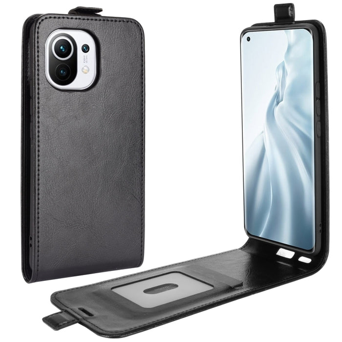 Para Xiaomi Mi 11 R64 Texture Single Vertical Flip Funda protectora de cuero con ranuras para tarjetas y marco de fotos, For Xiaomi Mi 11
