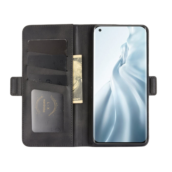 Para Xiaomi Mi 11 Estuche de cuero con tapa horizontal con hebilla magnética de doble cara con soporte, ranuras para tarjetas y billetera, For Xiaomi Mi 11