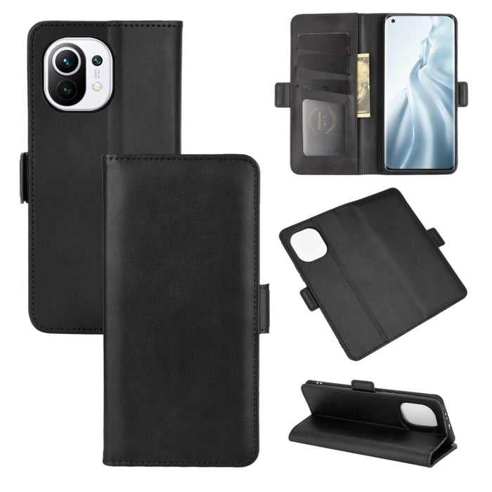 Para Xiaomi Mi 11 Estuche de cuero con tapa horizontal con hebilla magnética de doble cara con soporte, ranuras para tarjetas y billetera, For Xiaomi Mi 11
