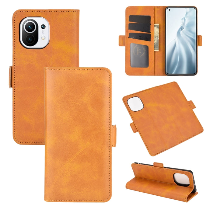 Para Xiaomi Mi 11 Estuche de cuero con tapa horizontal con hebilla magnética de doble cara con soporte, ranuras para tarjetas y billetera, For Xiaomi Mi 11