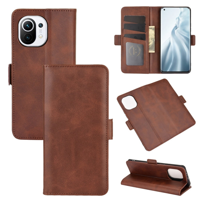 Para Xiaomi Mi 11 Estuche de cuero con tapa horizontal con hebilla magnética de doble cara con soporte, ranuras para tarjetas y billetera, For Xiaomi Mi 11