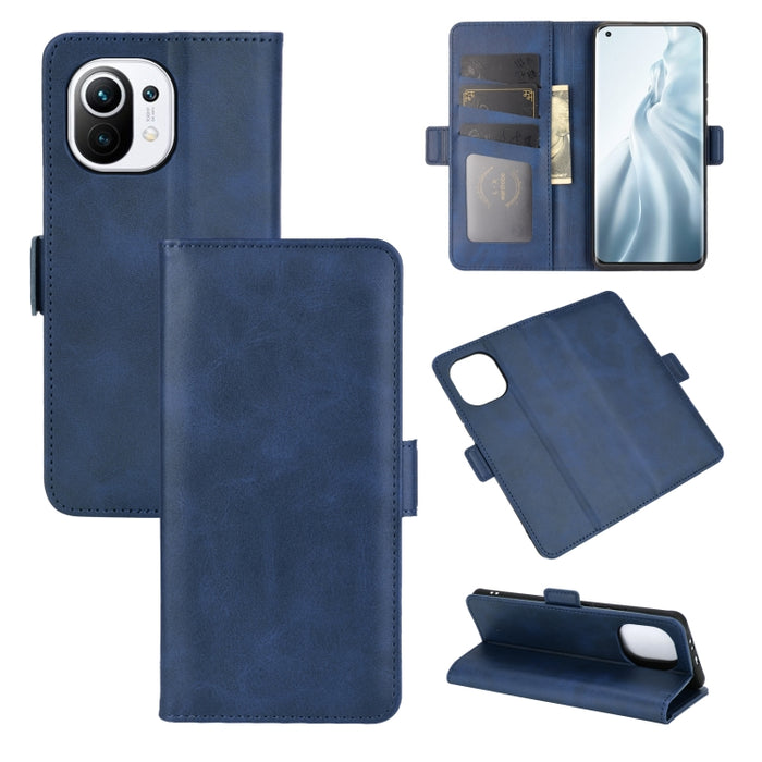 Para Xiaomi Mi 11 Estuche de cuero con tapa horizontal con hebilla magnética de doble cara con soporte, ranuras para tarjetas y billetera, For Xiaomi Mi 11