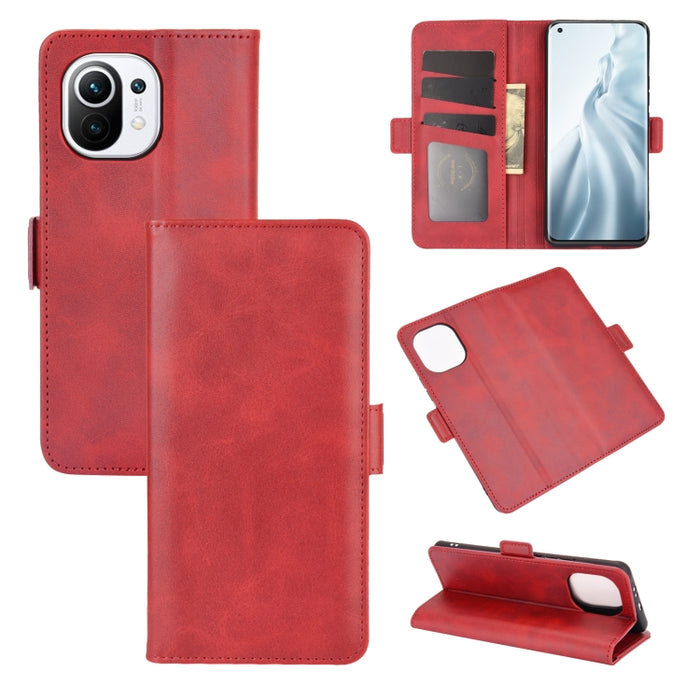Para Xiaomi Mi 11 Estuche de cuero con tapa horizontal con hebilla magnética de doble cara con soporte, ranuras para tarjetas y billetera, For Xiaomi Mi 11