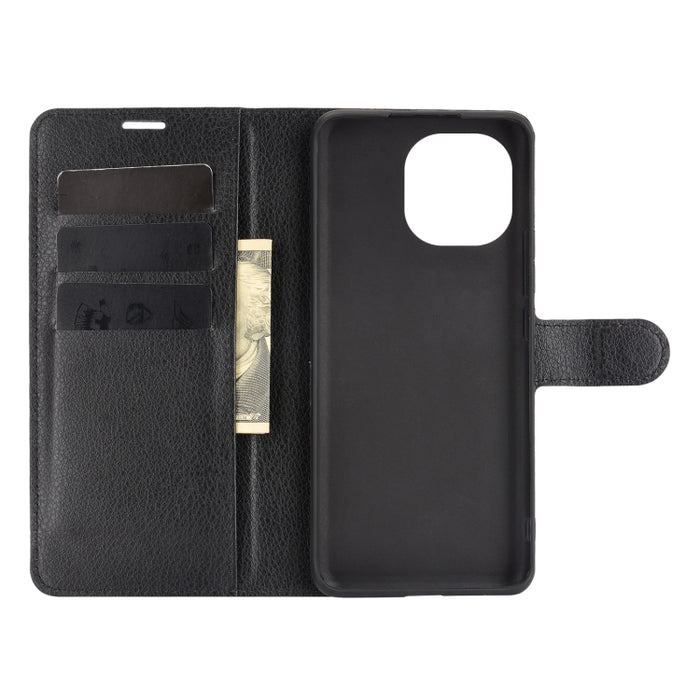 Para Xiaomi Mi 11 Litchi Texture Funda protectora con tapa horizontal con soporte y ranuras para tarjetas y billetera, For Xiaomi Mi 11