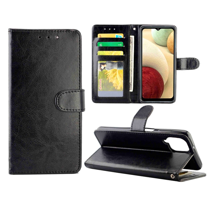 Estuche protector con tapa horizontal de cuero con textura de caballo loco con soporte y ranuras para tarjetas y billetera y marco de fotos, For Samsung Galaxy A52 5G, For Samsung Galaxy A72 5G, For Samsung Galaxy A32 5G, For Samsung Galaxy A02S       ...