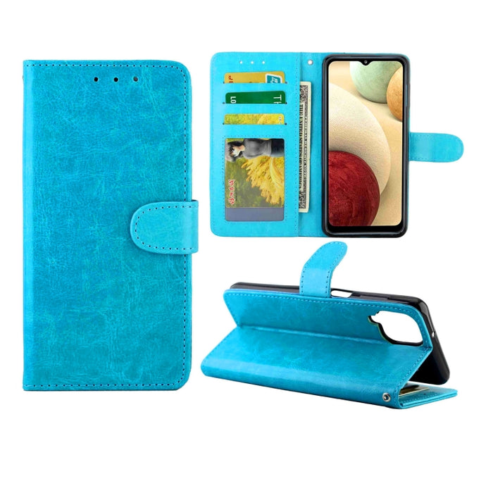 Estuche protector con tapa horizontal de cuero con textura de caballo loco con soporte y ranuras para tarjetas y billetera y marco de fotos, For Samsung Galaxy A52 5G, For Samsung Galaxy A72 5G, For Samsung Galaxy A32 5G, For Samsung Galaxy A02S       ...