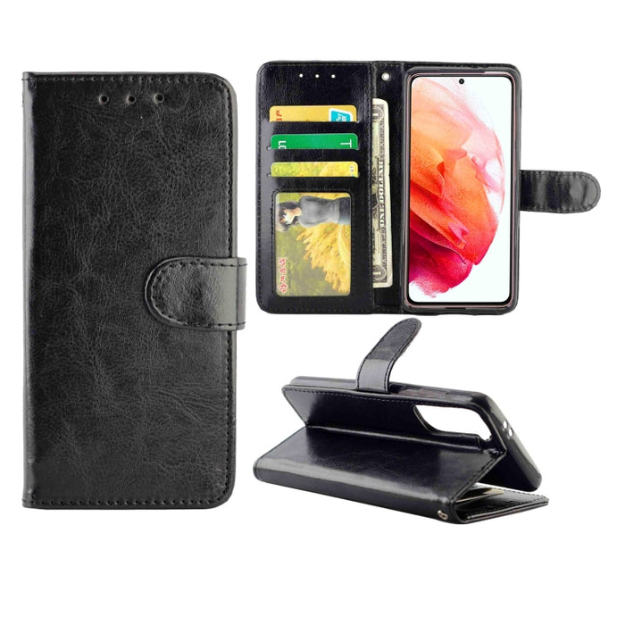 Estuche protector con tapa horizontal de cuero con textura de caballo loco con soporte y ranuras para tarjetas y billetera y marco de fotos, For Samsung Galaxy A52 5G, For Samsung Galaxy A72 5G, For Samsung Galaxy A32 5G, For Samsung Galaxy A02S       ...