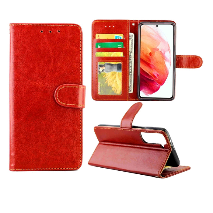 Estuche protector con tapa horizontal de cuero con textura de caballo loco con soporte y ranuras para tarjetas y billetera y marco de fotos, For Samsung Galaxy A52 5G, For Samsung Galaxy A72 5G, For Samsung Galaxy A32 5G, For Samsung Galaxy A02S       ...