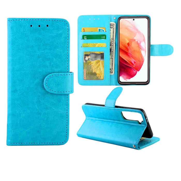 Estuche protector con tapa horizontal de cuero con textura de caballo loco con soporte y ranuras para tarjetas y billetera y marco de fotos, For Samsung Galaxy A52 5G, For Samsung Galaxy A72 5G, For Samsung Galaxy A32 5G, For Samsung Galaxy A02S       ...
