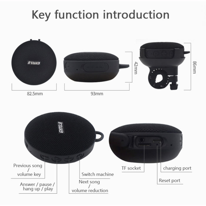 S360 Altavoz Bluetooth portátil para bicicletas al aire libre IPX7 Altavoz impermeable a prueba de polvo a prueba de golpes, soporte TF