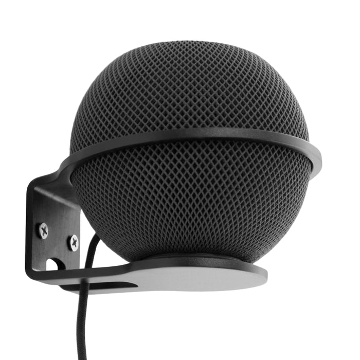 Soporte de altavoz universal Soporte de suspensión de aleación de aluminio para montaje en pared para Apple Home Pod Mini, Black, Silver