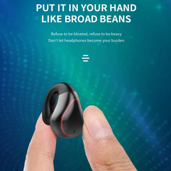 T25 Over-ear Bluetooth 5.0 Auricular inalámbrico invisible de una sola oreja Llamada de alta definición Auricular de conducción ósea Super Long Standby