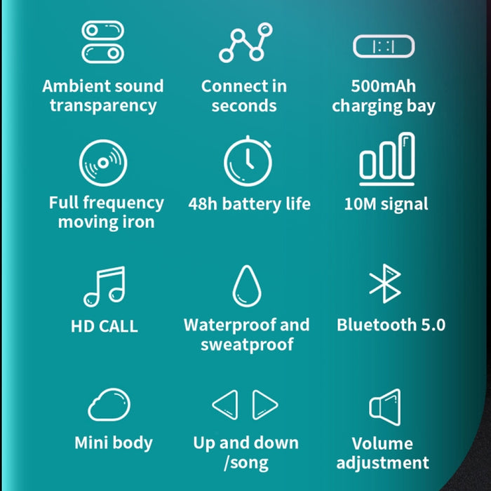 T25 Over-ear Bluetooth 5.0 Auricular inalámbrico invisible de una sola oreja Llamada de alta definición Auricular de conducción ósea Super Long Standby