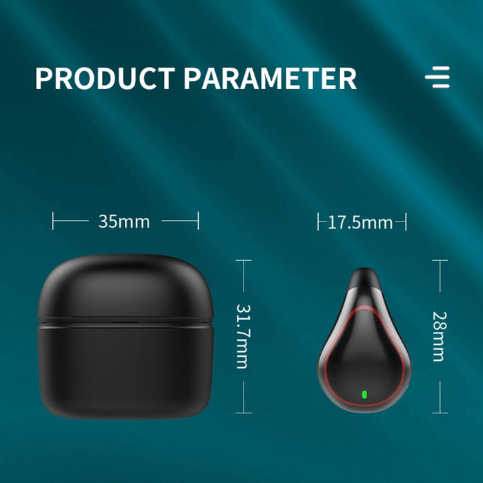 T25 Over-ear Bluetooth 5.0 Auricular inalámbrico invisible de una sola oreja Llamada de alta definición Auricular de conducción ósea Super Long Standby