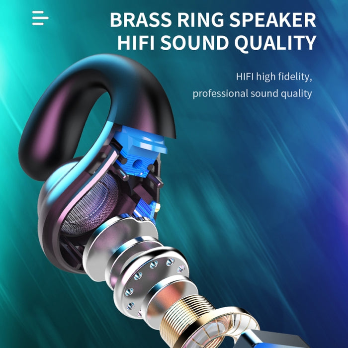 T25 Over-ear Bluetooth 5.0 Auricular inalámbrico invisible de una sola oreja Llamada de alta definición Auricular de conducción ósea Super Long Standby