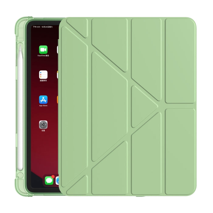 Funda protectora de TPU anticaída mate de cuero PU con superficie plegable múltiple con ranura para bolígrafo para iPad Air 2020 10.9