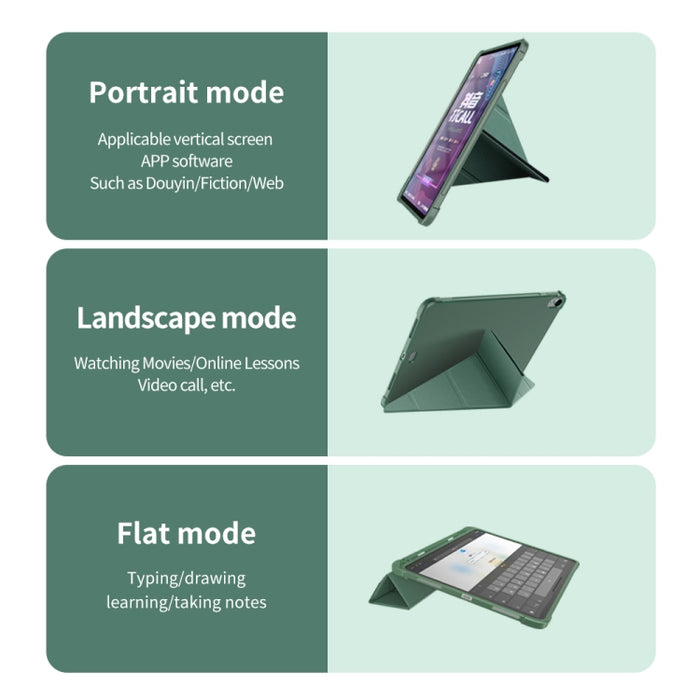Funda protectora de TPU anticaída mate de cuero PU con superficie plegable múltiple con ranura para bolígrafo para iPad Air 2020 10.9