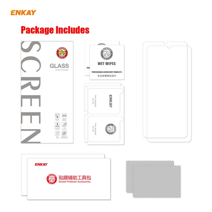 2 PCS ENKAY Hat-Prince 0.26mm 9H 2.5D Película de vidrio templado de borde curvo, For Xiaomi Redmi 9T (2 PCS), For Xiaomi Redmi Note 9T (2 PCS), For Xiaomi Redmi K40 (2 PCS), For Samsung Galaxy F62(2 PCS), For Samsung Galaxy A72 5G(2pcs)               ...