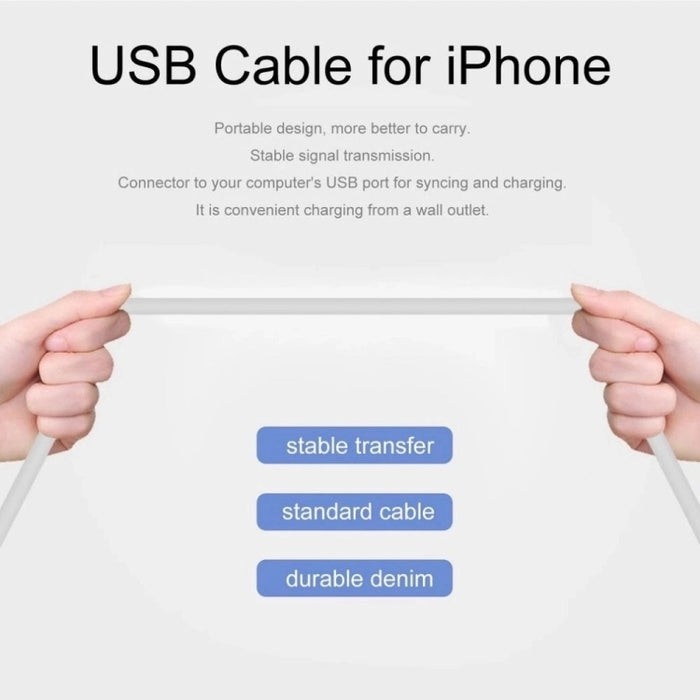 Cable de carga rápida XJ-51 3A USB a 8 pines para iPhone 12 Series, longitud: 1 m
