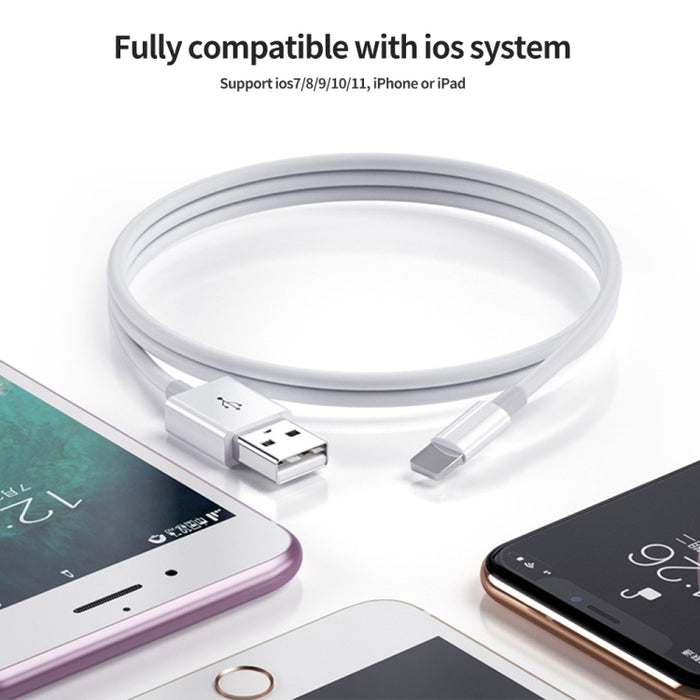 Cable de carga rápida XJ-51 3A USB a 8 pines para iPhone 12 Series, longitud: 2 m
