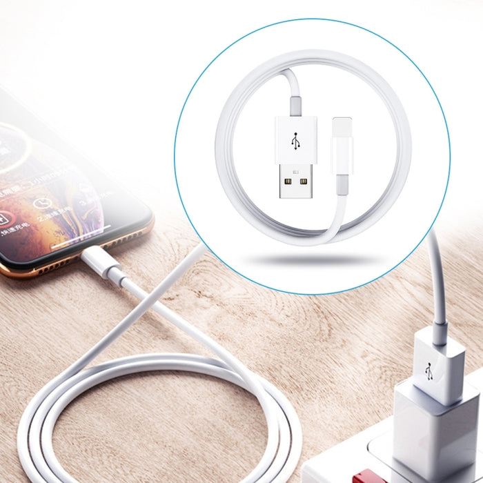 Cargador de viaje portátil USB doble + cable de datos USB de 1 metro a 8 pines, enchufe de EE. UU.