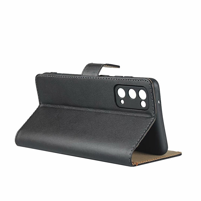 Estuche con tapa horizontal de cuero de vaca de textura lisa con cierre magnético y soporte y ranuras para tarjetas y billetera, For iPhone 12 Pro Max, For iPhone 12 / 12 Pro, For iPhone 12 Mini, For Samsung Galaxy S20 FE