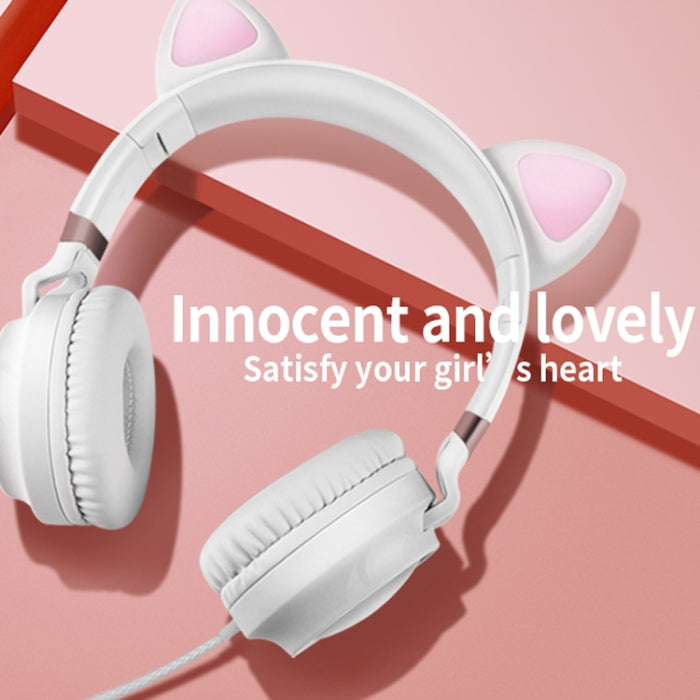 P28 Oreja de Gato Auriculares con Cable Auriculares Estéreo Muisc con Micrófono