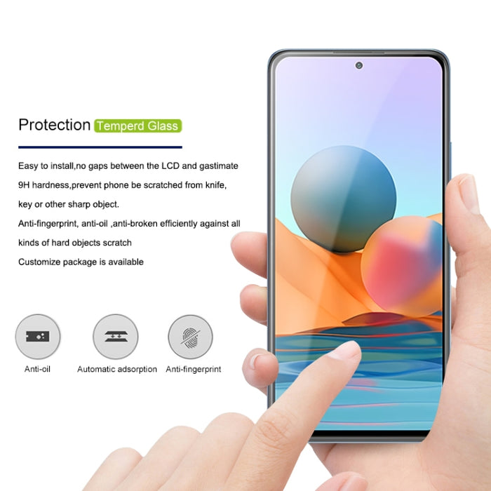 Mocolo 0.33mm 9H 2.5D Película de vidrio templado con pegamento completo, For Xiaomi Redmi Note 10 Pro / Note10 Pro Max, For Xiaomi Redmi Note10 / Note 10s