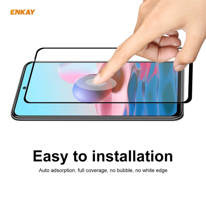 5 PCS ENKAY Hat-Prince Full Glue 0.26mm 9H 2.5D Película de cobertura total de vidrio templado, For Redmi Note 10 / Note 10S, For Redmi Note 10 Pro / Note 10 Pro Max, For OnePlus 9 / 9R, For Huawei P50 (5 PCS)