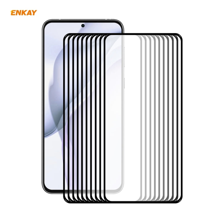 10 PCS ENKAY Hat-Prince Full Glue 0.26mm 9H 2.5D Película de cobertura total de vidrio templado, For Redmi Note 10 / Note 10S, For Redmi Note 10 Pro / Note 10 Pro Max, For OnePlus 9 / 9R, For Huawei P50