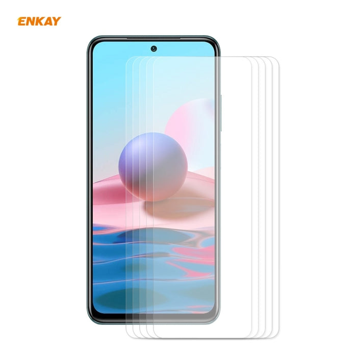 5 PCS ENKAY Hat-Prince 0.26mm 9H 2.5D Película de vidrio templado de borde curvo, For Redmi Note 10 / Note 10S, For Redmi Note 10 Pro / Note 10 Pro Max, For OnePlus 9 / 9R, For Huawei P50