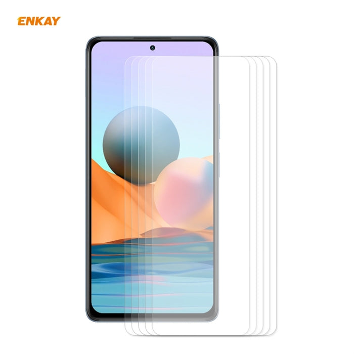 5 PCS ENKAY Hat-Prince 0.26mm 9H 2.5D Película de vidrio templado de borde curvo, For Redmi Note 10 / Note 10S, For Redmi Note 10 Pro / Note 10 Pro Max, For OnePlus 9 / 9R, For Huawei P50
