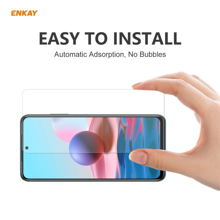 10 PCS ENKAY Hat-Prince 0.26mm 9H 2.5D Película de vidrio templado de borde curvo, For Redmi Note 10 / Note 10S, For Redmi Note 10 Pro / Note 10 Pro Max, For OnePlus 9 / 9R, For Huawei P50