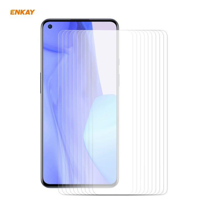 10 PCS ENKAY Hat-Prince 0.26mm 9H 2.5D Película de vidrio templado de borde curvo, For Redmi Note 10 / Note 10S, For Redmi Note 10 Pro / Note 10 Pro Max, For OnePlus 9 / 9R, For Huawei P50