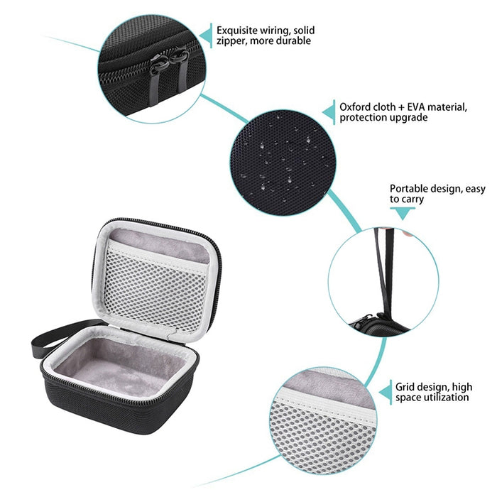 JD-275178 Estuche rígido de EVA Bolsa protectora de transporte de viaje para JBL GO / JBL GO 2, Storage Bag Black, Storage Bag Black + Red