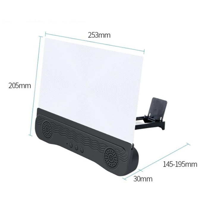 Lupa de pantalla de teléfono móvil K8 Bluetooth 5,0, ampliadora 3D, soporte de aumento de 12 pulgadas, soporte de escritorio para teléfono