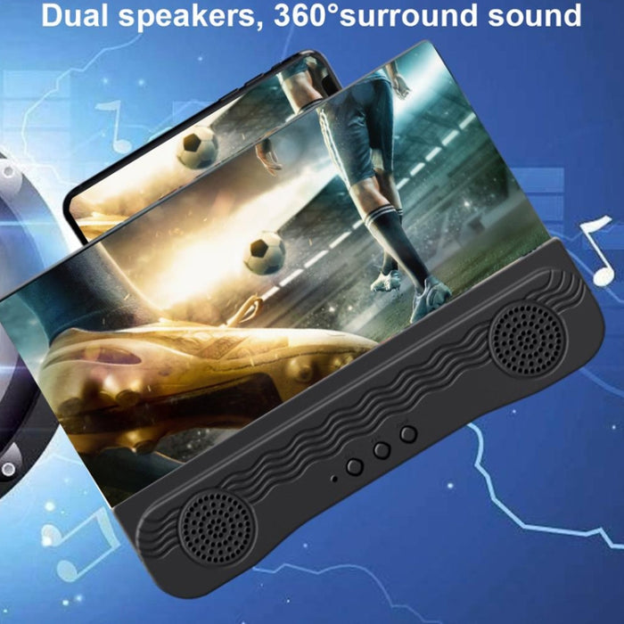 Lupa de pantalla de teléfono móvil K8 Bluetooth 5,0, ampliadora 3D, soporte de aumento de 12 pulgadas, soporte de escritorio para teléfono