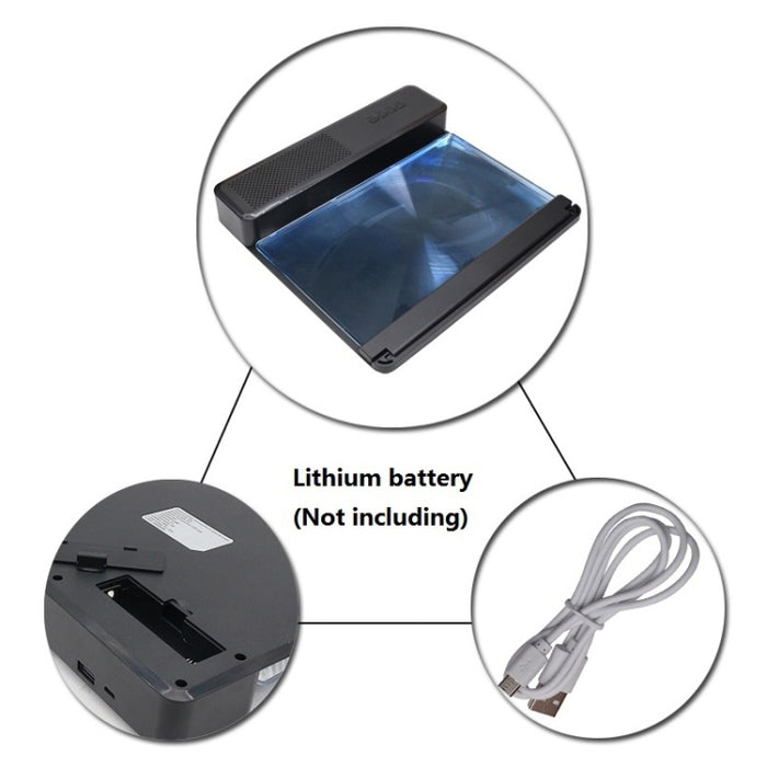 Lupa de pantalla de teléfono 3D pantalla HD Smartphone película Video lupa portátil plegable pantalla ampliada expansor soporte de escritorio, 12 inch