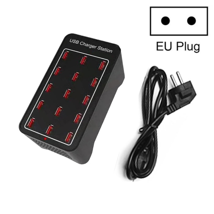 XLD-A7 100W 15 puertos USB Estación de carga rápida Cargador inteligente, CA 100-240V, 100W 15 USB Ports EU Plug, 100W 15 USB Ports US Plug, 100W 15 USB Ports AU Plug, 100W 15 USB Ports UK Plug