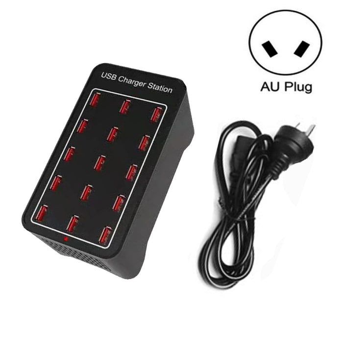 XLD-A7 100W 15 puertos USB Estación de carga rápida Cargador inteligente, CA 100-240V, 100W 15 USB Ports EU Plug, 100W 15 USB Ports US Plug, 100W 15 USB Ports AU Plug, 100W 15 USB Ports UK Plug