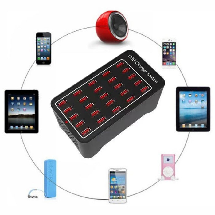 150W 25 puertos USB Estación de carga rápida Cargador inteligente, CA 110-240V, 150W 25 USB Ports EU Plug, 150W 25 USB Ports US Plug, 150W 25 USB Ports AU Plug, 150W 25 USB Ports UK Plug